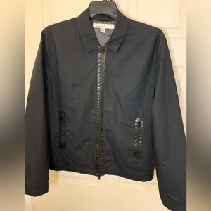 Kenneth Cole Men’s Black Light Jacket W/ Faux Leather L